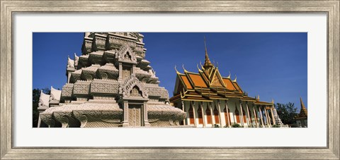 Framed Pagoda near a palace, Silver Pagoda, Royal Palace, Phnom Penh, Cambodia Print