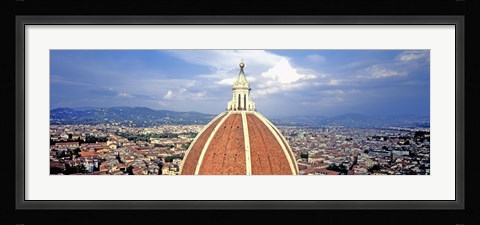 Framed High section view of a church, Duomo Santa Maria Del Fiore, Florence, Tuscany, Italy Print