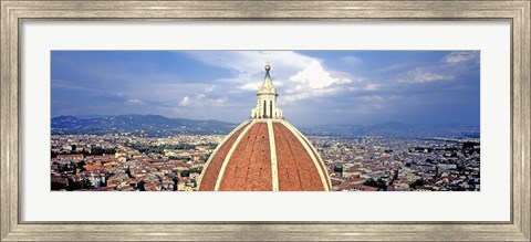 Framed High section view of a church, Duomo Santa Maria Del Fiore, Florence, Tuscany, Italy Print
