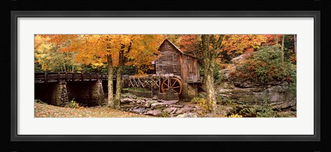 Framed Power station in a forest, Glade Creek Grist Mill, Babcock State Park, West Virginia, USA Print