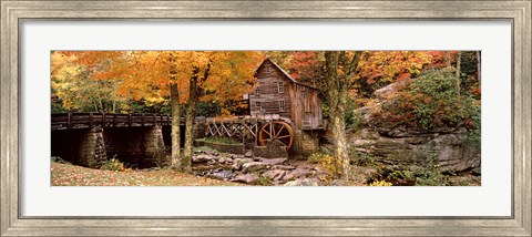 Framed Power station in a forest, Glade Creek Grist Mill, Babcock State Park, West Virginia, USA Print