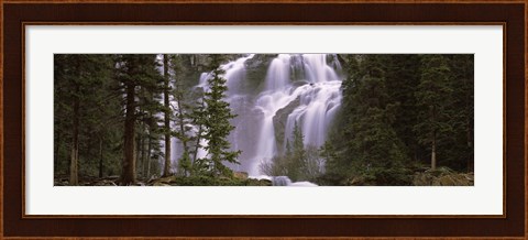 Framed Waterfall in a forest, Banff, Alberta, Canada Print