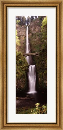 Framed Waterfall in a forest, Multnomah Falls, Columbia River Gorge, Oregon, USA Print