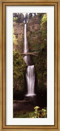 Framed Waterfall in a forest, Multnomah Falls, Columbia River Gorge, Oregon, USA Print