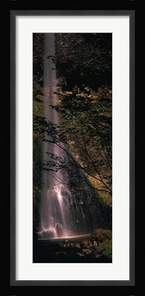 Framed Waterfall in a forest, Columbia Gorge, Oregon, USA Print
