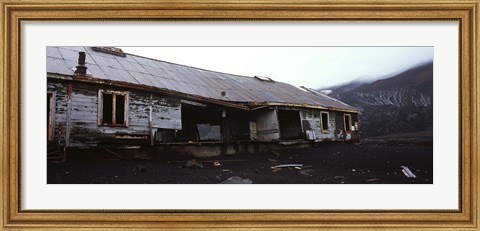 Framed Wreckage of a whaling station, Whaler&#39;s Bay, Deception Island, South Shetland Islands, Antarctica Print