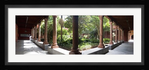 Framed Colonnade of a church, Church Of San Agustin, San Cristobal De La Laguna, Tenerife, Canary Islands, Spain Print