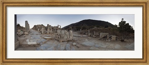 Framed Ruins of a temple, Temple of Domitian, Curetes Way, Ephesus, Turkey Print