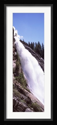 Framed Low angle view of a waterfall, Nevada Fall, Yosemite National Park, California, USA Print