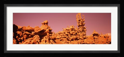 Framed Low angle view of rock formations, The Teapot, Fantasy Canyon, Uintah County, Utah, USA Print