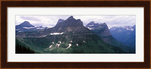 Framed Mountain range, US Glacier National Park, Montana, USA Print