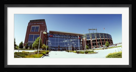 Framed Facade of a stadium, Lambeau Field, Green Bay, Wisconsin, USA Print
