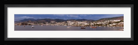 Framed Buildings at the waterfront, St Peter's Castle, Bodrum, Mugla Province, Aegean Region, Turkey Print