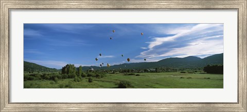 Framed Hot Air Balloon Rodeo, Steamboat Springs, Colorado (horizontal) Print