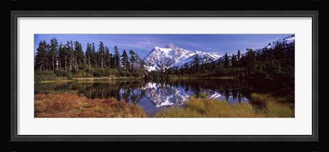 Framed Mt Shuksan, Picture Lake, North Cascades National Park, Washington State, USA Print