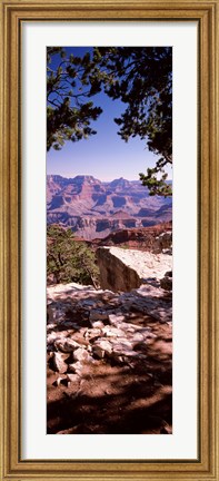 Framed Rock formations, Mather Point, South Rim, Grand Canyon National Park, Arizona, USA Print