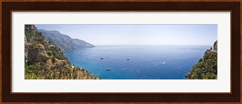 Framed Town at the coast, Positano, Amalfi Coast, Salerno, Campania, Italy Print