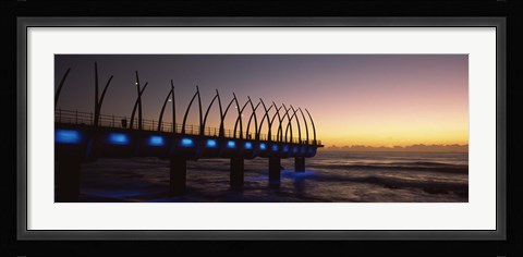 Framed New pier constructed on beach front, Umhlanga, Durban, KwaZulu-Natal, South Africa Print