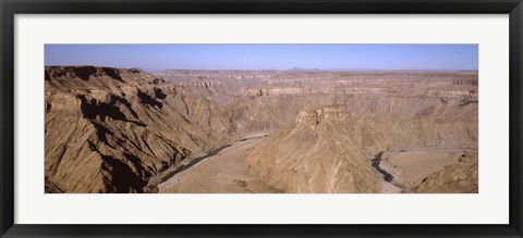 Framed Oxbow bend in a canyon, Fish River Canyon, Namibia Print