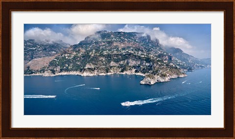 Framed Town at the waterfront, Amalfi Coast, Salerno, Campania, Italy Print