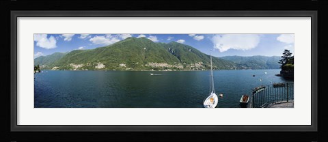 Framed Sailboat in a lake, Lake Como, Como, Lombardy, Italy Print