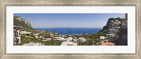 Framed Town at the waterfront, Marina Grande, Capri, Campania, Italy Print
