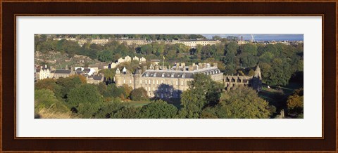 Framed High angle view of a palace, Holyrood Palace, Edinburgh, Scotland Print