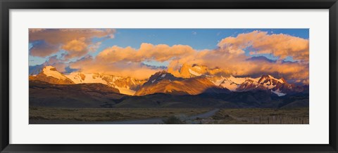 Framed Golden Clouds Over Monte Fitz Roy, Argentina Print