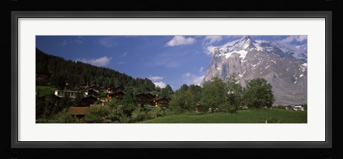 Framed Mt Wetterhorn, Grindelwald, Bernese Oberland, Berne Canton, Switzerland Print
