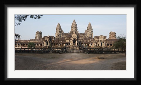 Framed Facade of a temple, Angkor Wat, Angkor, Siem Reap, Cambodia Print