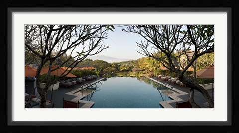 Framed Infinity pool in a hotel, Four Seasons Resort, Chiang Mai, Chiang Mai Province, Thailand Print