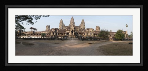 Framed Facade of a temple, Angkor Wat, Angkor, Cambodia Print