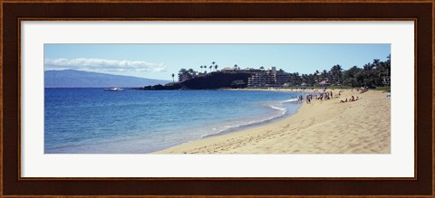 Framed Hotel on the beach, Black Rock Hotel, Maui, Hawaii, USA Print