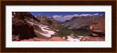 Framed Rock formations, Maroon Bells, West Maroon Pass, Crested Butte, Gunnison County, Colorado, USA Print