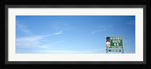 Framed Low angle view of a road sign board, Route 66, Arizona, USA Print