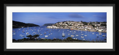 Framed Town on an island, Salcombe, South Hams, Devon, England Print