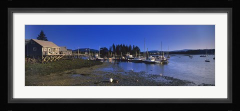 Framed Harbor in a national park, Bernard Harbor, Acadia National Park, Mount Desert Island, Hancock County, Maine, USA Print