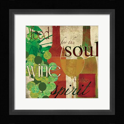Framed Wine for the Spirit Print