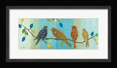 Framed Bird Chat I Print