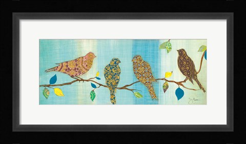 Framed Bird Chat II Print