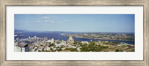 Framed High angle view of a cityscape, Chateau Frontenac Hotel, Quebec City, Quebec, Canada 2010 Print