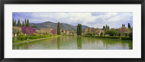 Framed Pond at a villa, Hadrian's Villa, Tivoli, Lazio, Italy Print