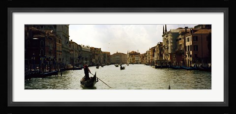 Framed Gondolas in the canal, Grand Canal, Venice, Veneto, Italy Print