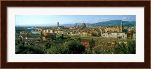 Framed Buildings in a city with Florence Cathedral in the background, San Niccolo, Florence, Tuscany, Italy Print