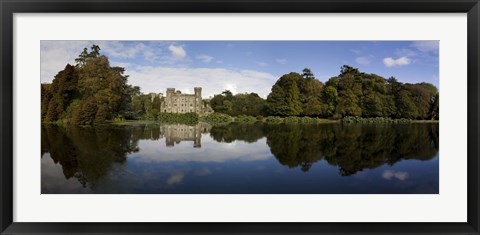 Framed Lake and 19th Century Gothic Revival Johnstown Castle, Co Wexford, Ireland Print