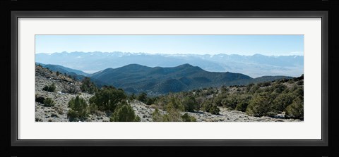 Framed Mountain range, White Mountains, Eastern Sierra, Bishop, Inyo County, California, USA Print