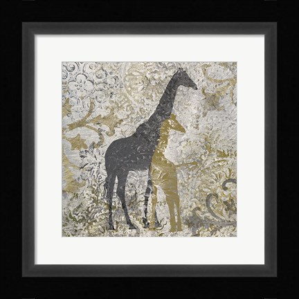 Framed Giraffes Exotiques Print