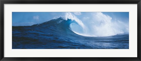 Framed Waves splashing in the sea, Hawaii Print