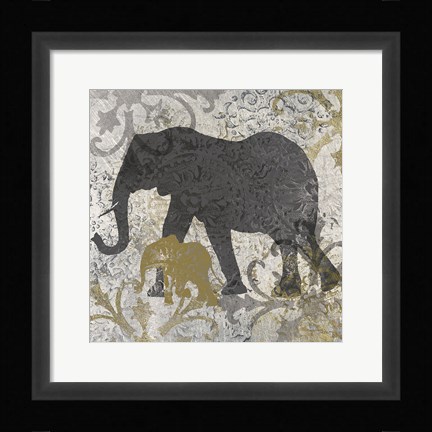 Framed Elephants Exotiques Print