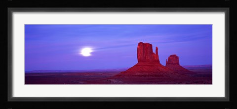 Framed East Mitten and West Mitten buttest, Monument Valley, Utah Print
